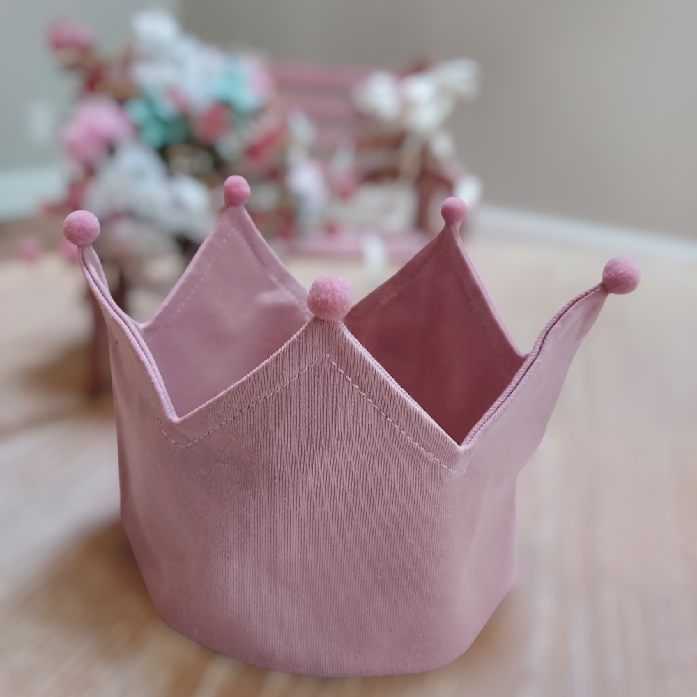 Handmade Pink Crown Hair Accessory